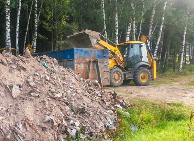 В деревне Рассказовка ликвидировано несанкционированное захоронение бытовых отходов