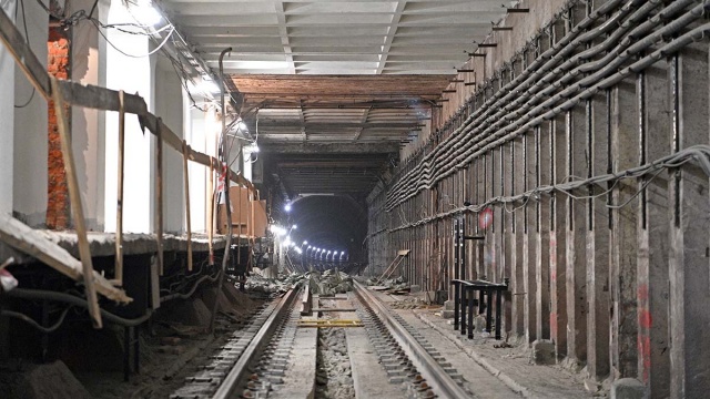 Монолитные работы на станции метро «Пыхтино» выполнены на три четверти